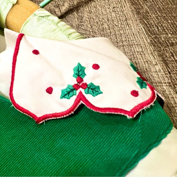 🎄Vintage Hartstrings Girls Christmas Dress Set Green Red White Size 6 NWT - Picture 11 of 16